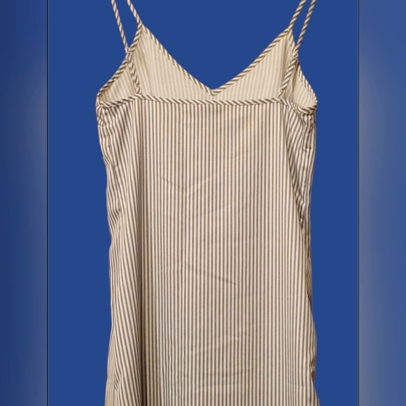 A NEW DAY ~ FLUID GREY/ WHITE STRIPE SLIM FIT MAXI SLIP DRESS SZ. XS - Picture 5 of 9